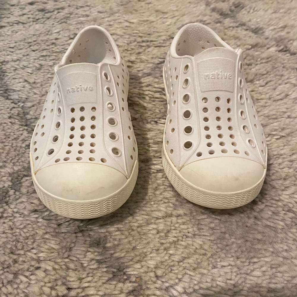White Native Toddler shoes size c7